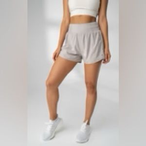 Balance Athletica/Vitality Thong-lined Breeze Shorts in Grey